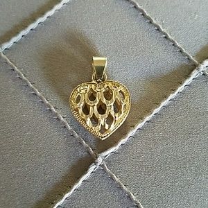 14k Gold 3D Heart Pendant